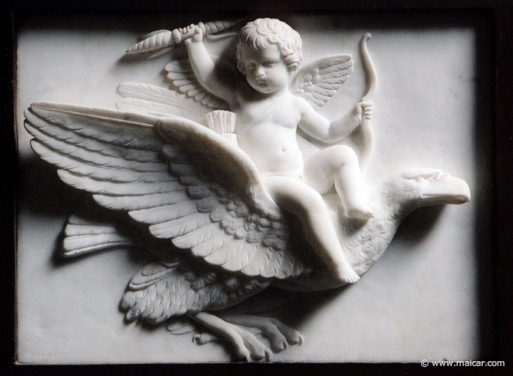9129.jpg - 9129: Bertel Thorvaldsen 1770-1844: Cupid in Heaven, on Jupiter’s Eagle, with the Thunderbolt, 1828. The Thorvaldsen Museum, Copenhagen.