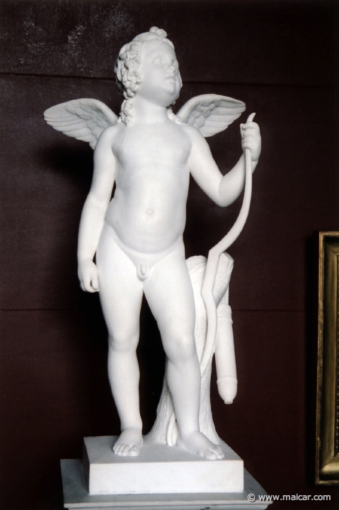 9230.jpg - 9230: Bertel Thorvaldsen 1770-1844: Cupid Standing with his Bow, c. 1819. The Thorvaldsen Museum, Copenhagen.