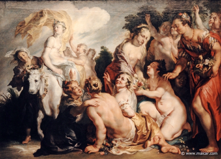 2321.jpg - 2321: Jacob Jordan 1593-1678: Die Entführung des Europa 1615-1616. Gemälde Galerie Kulturforum, Berlin.