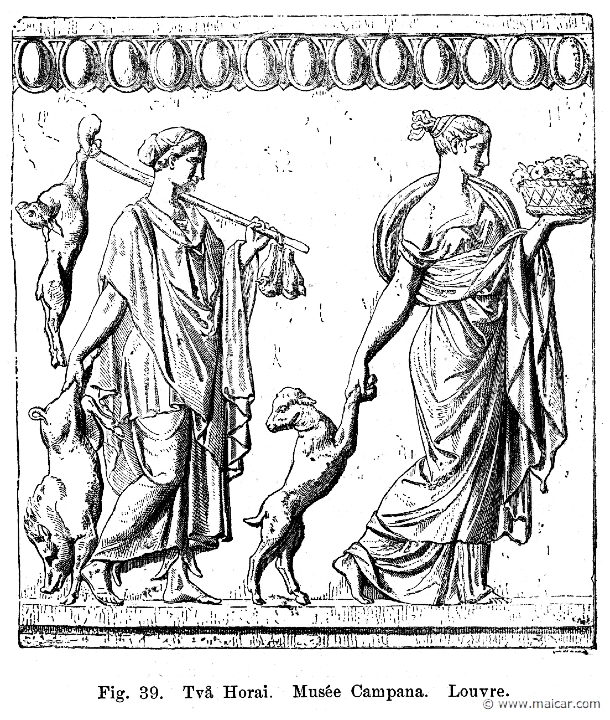 cen128.jpg - cen128: Two Horae. Julius Centerwall, Grekernas och romarnas mytologi (1897).