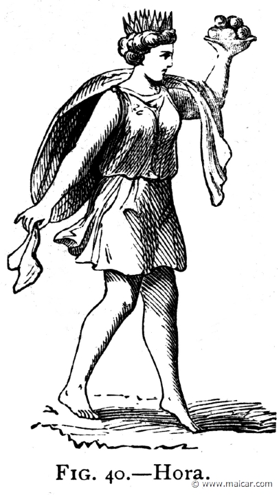 mur040.jpg - mur040: One of the Horae. Alexander S. Murray, Manual of Mythology (1898).