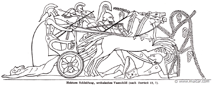 RI.2-1923.jpg - RI.2-1923: Achilles outraging the body of Hector. Wilhelm Heinrich Roscher (Göttingen, 1845- Dresden, 1923), Ausfürliches Lexikon der griechisches und römisches Mythologie, 1884.