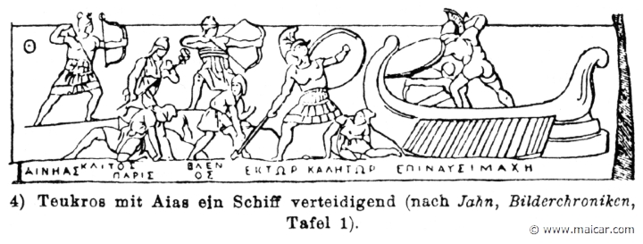 RV-0423c.jpg - RV-0423c: Teucer and Ajax defending a ship against Hector. Wilhelm Heinrich Roscher (Göttingen, 1845- Dresden, 1923), Ausfürliches Lexikon der griechisches und römisches Mythologie, 1884.