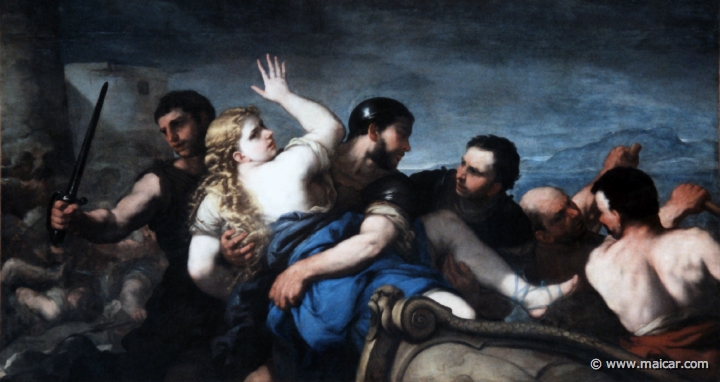 4528.jpg - 4528: Giordano Luca 1634-1705: Enlèvement d’Hélène. Musée des beaux arts, Caen.