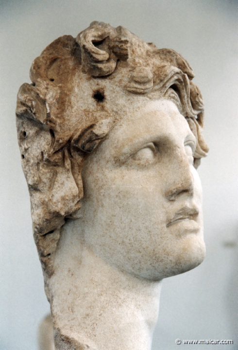 2013.jpg - 2013: Helios, perhaps from the pediment of his temple. Mid-hellenistic period. Or else marble head of an athlete, 4th century BC. Archaeological Museum, Rhodes.