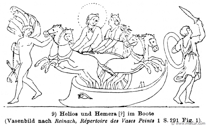 RIV-0378.jpg - RIV-0378: Helius and Hemera (?) in a boat. Vase painting. Wilhelm Heinrich Roscher (Göttingen, 1845- Dresden, 1923), Ausfürliches Lexikon der griechisches und römisches Mythologie, 1884.