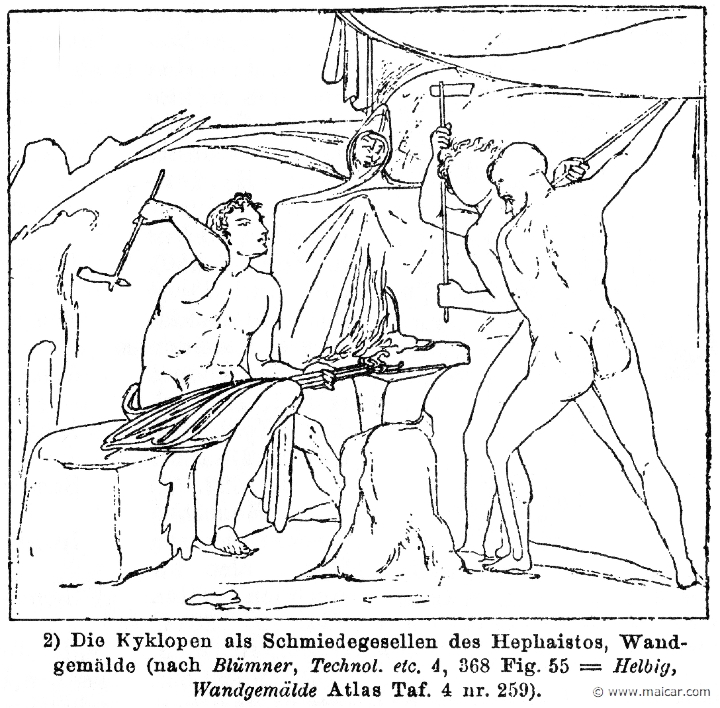 RII.1-1682.jpg - RII.1-1682: Cyclopes. Wilhelm Heinrich Roscher (Göttingen, 1845- Dresden, 1923), Ausfürliches Lexikon der griechisches und römisches Mythologie, 1884.