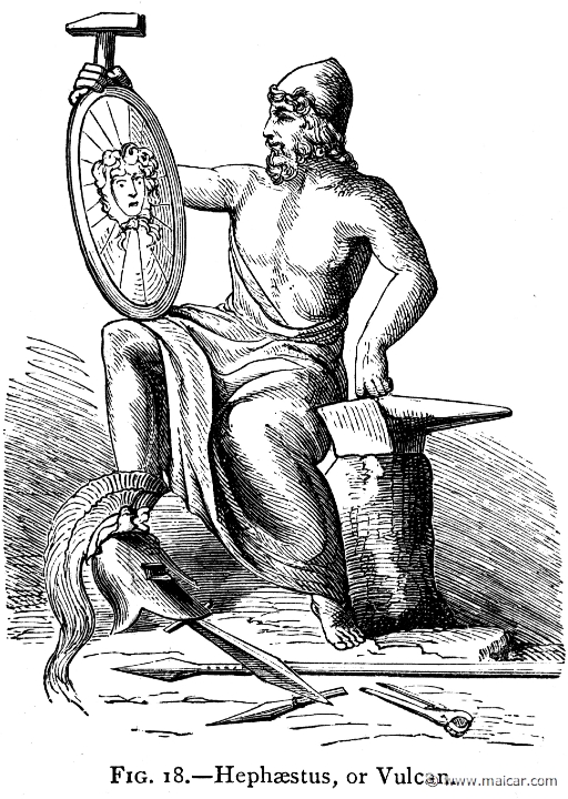 mur018.jpg - mur018: Hephaestus. Alexander S. Murray, Manual of Mythology (1898).