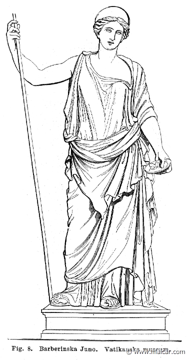 see019.jpg - see019: Juno Barberini, Vatican Museum.Otto Seemann, Grekernas och romarnes mytologi (1881).