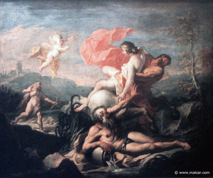 5705.jpg - 5705: Gaspare Diziani 1689-1767: L’Enlèvement de Déjanire, vers 1750-60. Musée d'Art et d'Histoire, Genève.