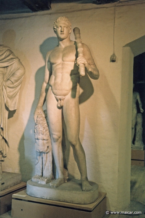 8708.jpg - 8708: Herakles ‘Lansdowne’. Fra Hadrians villa i Tivoli Skopas, Graesk, midt 4 årh f. Kr. (Romkopi) Malibu, J. P. Getty Museum. Den Kongelige Afstøbningssamling, Copenhagen.