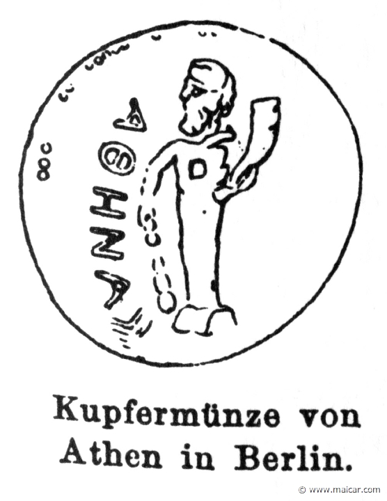 RI.2-2157b.jpg - RI.2-2157b: Heracles. Copper coin from Athens.Wilhelm Heinrich Roscher (Göttingen, 1845- Dresden, 1923), Ausfürliches Lexikon der griechisches und römisches Mythologie, 1884.