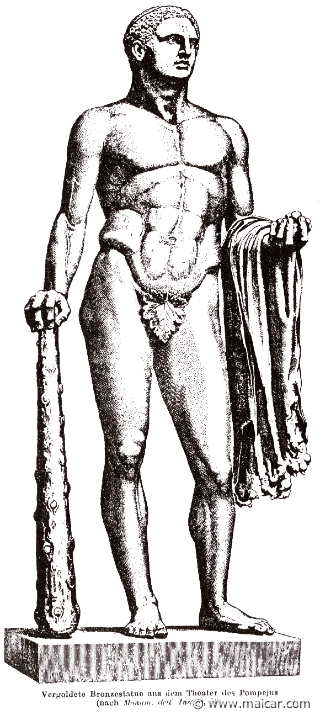 RI.2-2179.jpg - RI.2-2179: Heracles. Bronze statue.Wilhelm Heinrich Roscher (Göttingen, 1845- Dresden, 1923), Ausfürliches Lexikon der griechisches und römisches Mythologie, 1884.