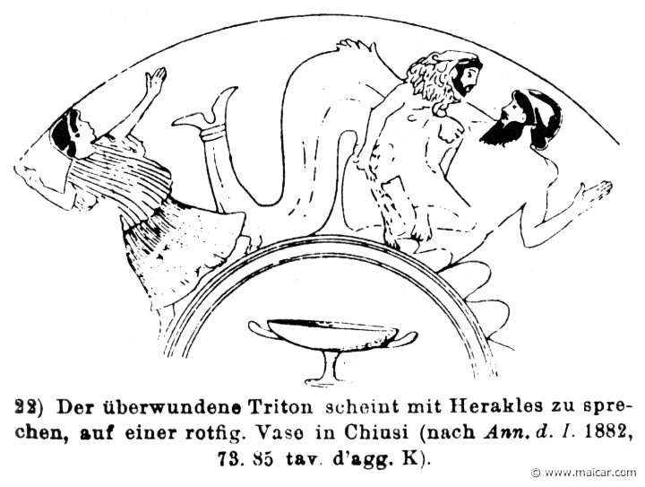 RV-1185.jpg - RV-1185: Heracles and Triton.Wilhelm Heinrich Roscher (Göttingen, 1845- Dresden, 1923), Ausfürliches Lexikon der griechisches und römisches Mythologie, 1884.