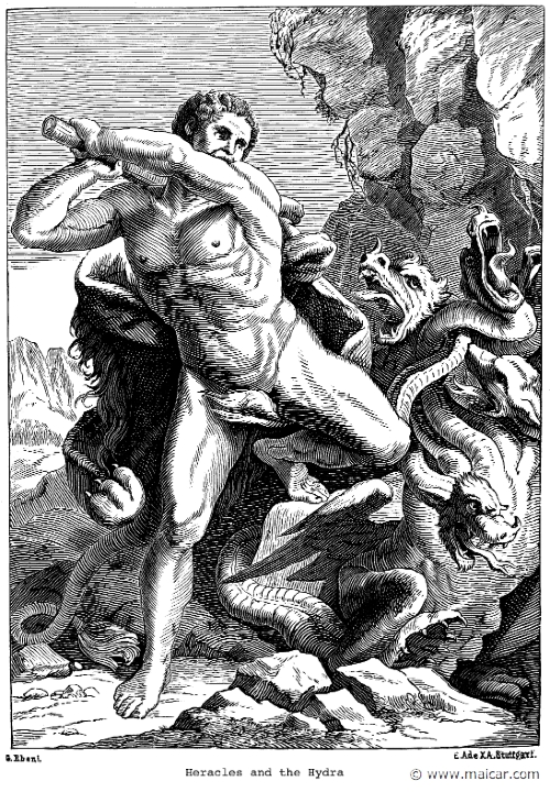 sch146.jpg - sch146: Heracles and the Hydra of Lerna.Gustav Schwab, Die schönsten Sagen des klassischen Altertums (1912).