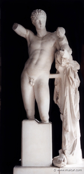 5406.jpg - 5406: Hermes and the infant Dionysos by Praxiteles, c. 340 BC. Antikmuseet, Lund.