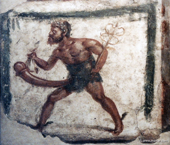 7231.jpg - 7231: Insegna di bottega con Mercurio che avanza, Pompei I secolo d.C. National Archaeological Museum, Naples.