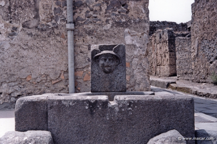 7407.jpg - 7407: Relief of Mercury in a fountain. Via di Mercurio, Pompeii.