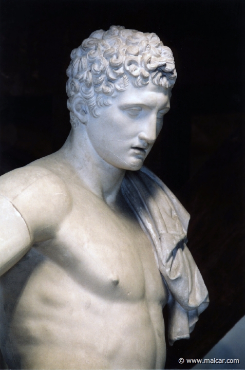 8926.jpg - 8926: Hermes ‘sjaeleføreren’ i Farnese slaegtens eje fra 1546, Graesk, ca. 340 f. Kr. (Rom kopi), British Museum. Den Kongelige Afstøbningssamling, Copenhagen.