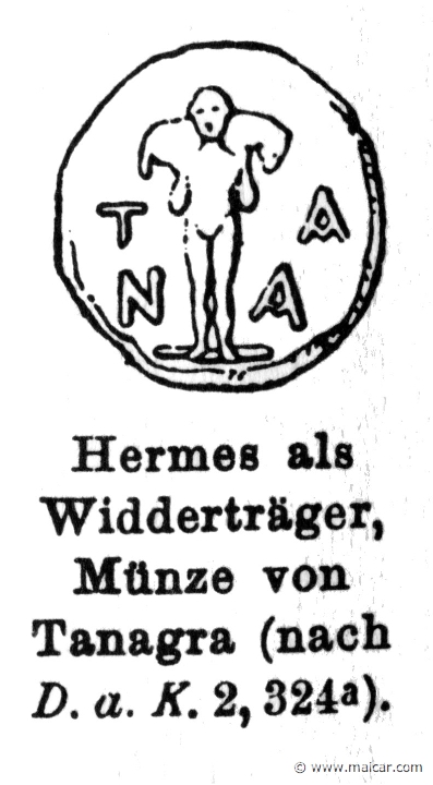 RI.2-2396.jpg - RI.2-2396: Hermes, carrying a ram.Wilhelm Heinrich Roscher (Göttingen, 1845- Dresden, 1923), Ausfürliches Lexikon der griechisches und römisches Mythologie, 1884.