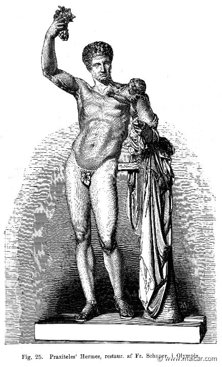 cen093.jpg - cen093: Hermes of Praxiteles. 2nd half of the 4C BC (reconstruction).Julius Centerwall, Grekernas och romarnas mytologi (1897).