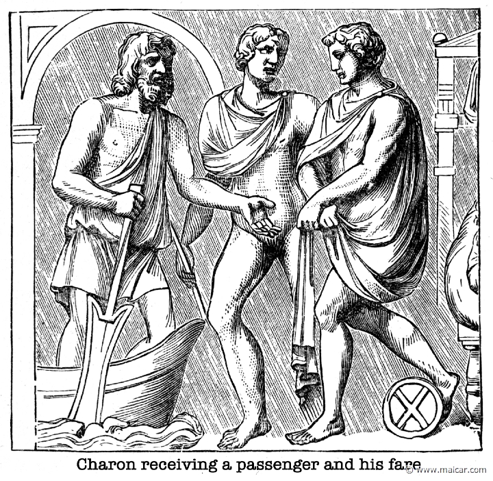 gay346.jpg - gay346: Charon receiving a passenger.Charles Mills Gayley, The Classic Myths in English Literature (1893).