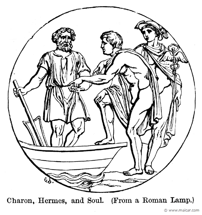 smi160.jpg - smi160: Hermes Psychopompos bringing a soul to Charon.Sir William Smith, A Smaller Classical Dictionary of Biography, Mythology, and Geography (1898).