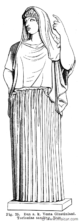 see059.jpg - see059: Vesta Giustiniani. Greek work from 470 BC. Torlonia collection, Rome. Otto Seemann, Grekernas och romarnes mytologi (1881).