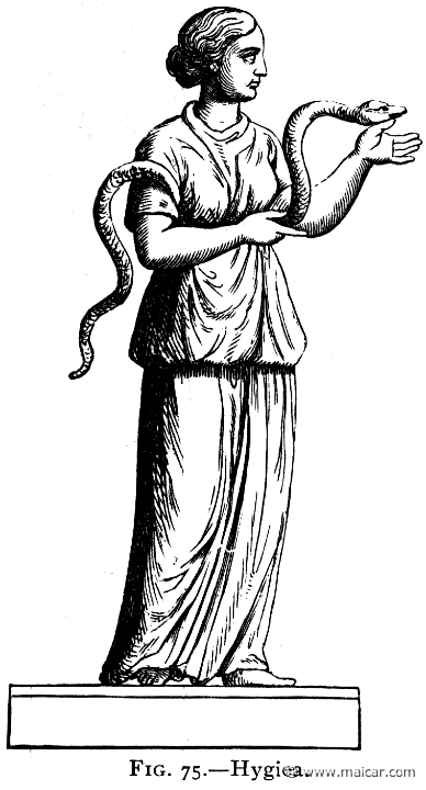 mur075.jpg - mur075: Hygia.Alexander S. Murray, Manual of Mythology (1898).
