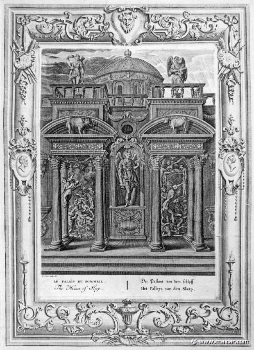 3121.jpg - 3121: The House of Sleep. Bernard Picart (1673-1733), Fabeln der Alten (Musen-Tempel), 1754.