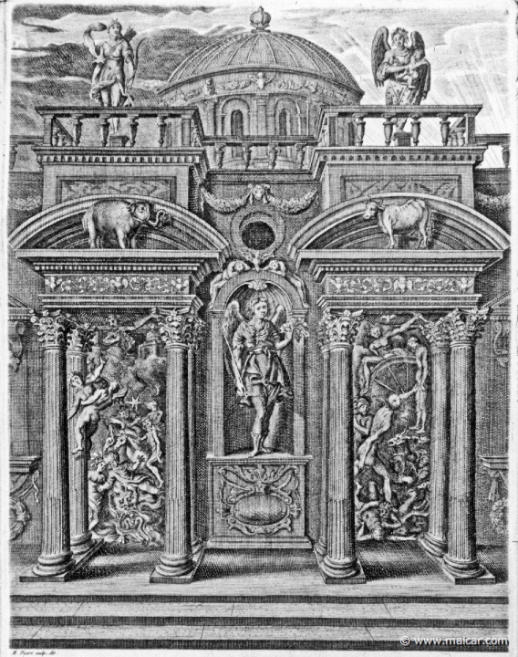 3121detail.jpg - 3121 (detail): The House of Sleep. Bernard Picart (1673-1733), Fabeln der Alten (Musen-Tempel), 1754.