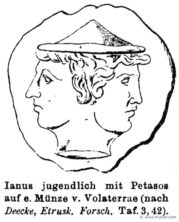 RII.1-0051b.jpg - RII.1-0051b: Janus. Wilhelm Heinrich Roscher (Göttingen, 1845- Dresden, 1923), Ausfürliches Lexikon der griechisches und römisches Mythologie, 1884.