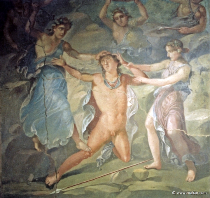 8829.jpg - 8829: Pentheus’ død. Originalen i fresko findes i Vettiernes hus, Pompeii. Romersk ca. 70 e. Kr. Den Kongelige Afstøbningssamling, Copenhagen.