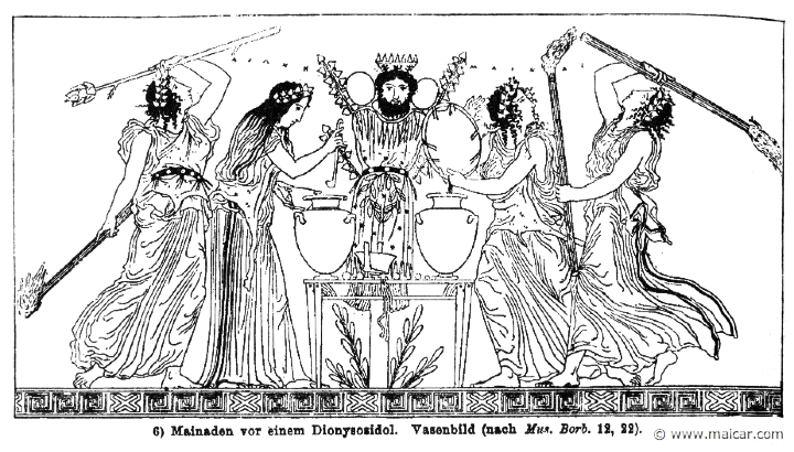 RII.2-2267.jpg - RII.2-2267: Maenads with an effigy of Dionysus. Wilhelm Heinrich Roscher (Göttingen, 1845- Dresden, 1923), Ausfürliches Lexikon der griechisches und römisches Mythologie, 1884.
