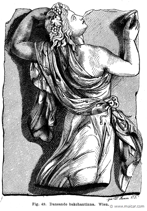 see113a.jpg - see113a: Dancing maenad, 2C AD. Otto Seemann, Grekernas och romarnes mytologi (1881).