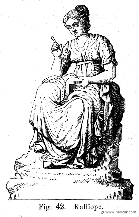 pet133.jpg - pet133: The Muse Calliope.A. H. Petiscus, Olympen eller grekernes och romarnes mytologi (1872).