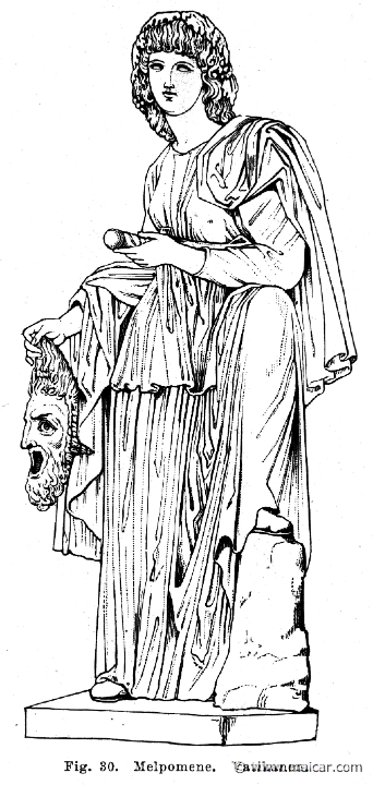see067a.jpg - see067: The Muse Melpomene. Vatican.Otto Seemann, Grekernas och romarnes mytologi (1881).