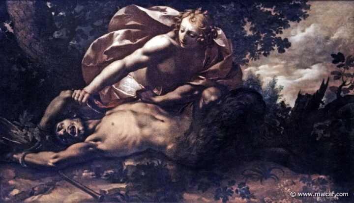 4417.jpg - 4417: Giovanni Stefano Danedi, dit Montalto 1612-1690: Apollon écorchant Marsyas. Musée des beaux arts, Rouen.