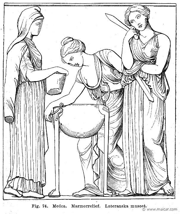 see223.jpg - see223: Medea and the daughters of Pelias, 420-410 BC.Otto Seemann, Grekernas och romarnes mytologi (1881).