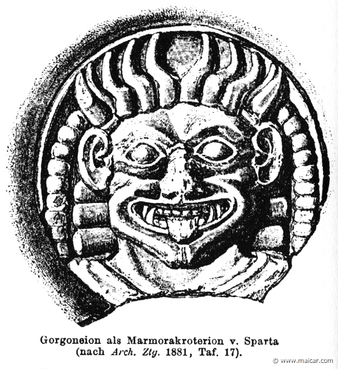 RI.2-1716b.jpg - RI.2-1716b: The Gorgon (Medusa).Wilhelm Heinrich Roscher (Göttingen, 1845- Dresden, 1923), Ausfürliches Lexikon der griechisches und römisches Mythologie, 1884.