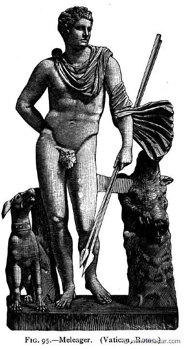 mur095.jpg - mur095: Meleager, 340-330 BC, Roman copy. Alexander S. Murray, Manual of Mythology (1898).