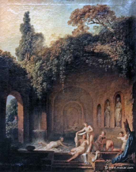 4429.jpg - 4429: Jean-Jacques-François le Barbier 1738-1826: La grotte d’Egérie ou le bain des nymphes. Musée des beaux arts, Rouen.