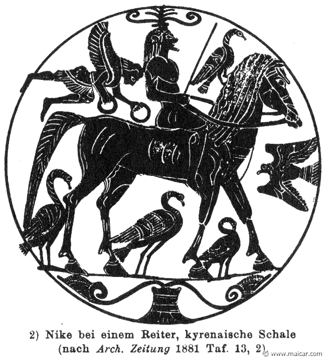 RIII.1-0318.jpg - RIII.1-0318: Nike and horseman. Wilhelm Heinrich Roscher (Göttingen, 1845- Dresden, 1923), Ausfürliches Lexikon der griechisches und römisches Mythologie, 1884.
