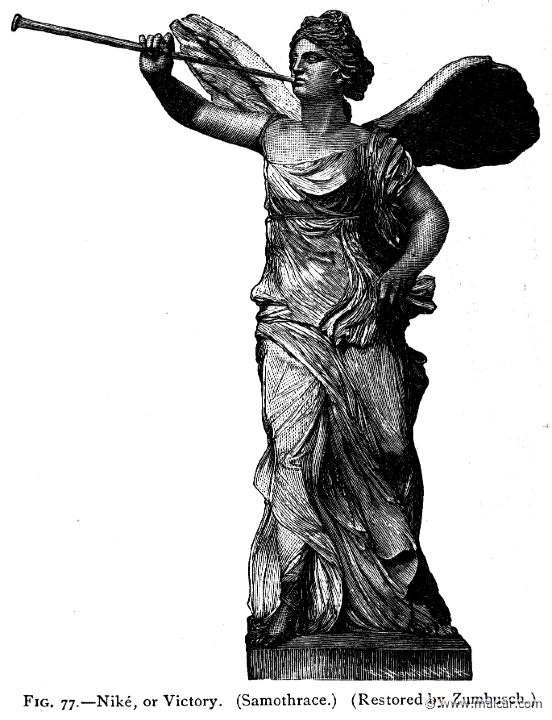 mur077.jpg - mur077: Nike. Alexander S. Murray, Manual of Mythology (1898).