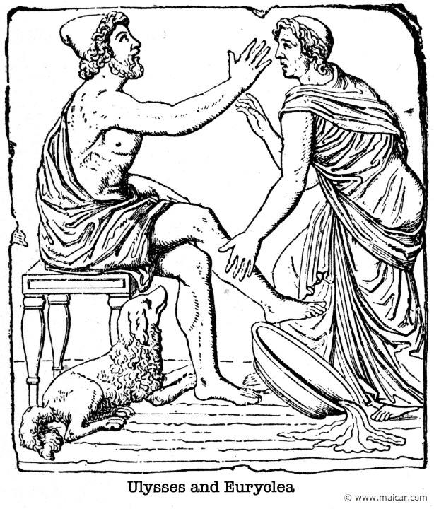 gay334.jpg - gay334: Odysseus and Euryclia.Charles Mills Gayley, The Classic Myths in English Literature (1893).