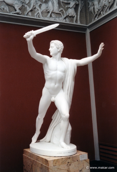 4901.jpg - 4901: Hermann Wilhelm Bissen 1798-1868: Orestes flees from the Eumenides. Ny Carlsberg Glyptotek, Copenhagen.