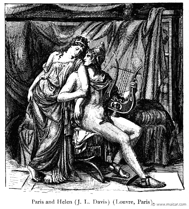 bul264.jpg - bul264: Paris and Helen. Thomas Bulfinch, The Age of Fable or Beauties of Mythology (1898).