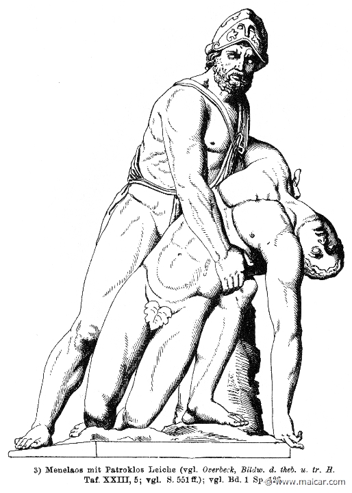 RII.2-2783.jpg - RII.2-2783: Menelaus bearig the corpse of Patroclus. Wilhelm Heinrich Roscher (Göttingen, 1845- Dresden, 1923), Ausfürliches Lexikon der griechisches und römisches Mythologie, 1884.