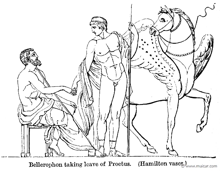 smi114b.jpg - smi114b: Bellerophon, taking leave of Proetus Sir William Smith, A Smaller Classical Dictionary of Biography, Mythology, and Geography (1898).