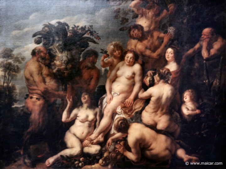 4624.jpg - 4624: Jacob Jordaens 1593-1678: Die Fruchtbarkeit der Erde (Amor überreicht Proserphina den Granatapfel) um 1645. Gemäldegalerie Alte Meister, Dresden.
